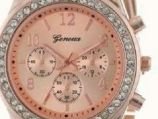 Geneva gold diamonique watch for sale